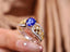 14K GOLD 1.67 CTW VIVID BLUE NATURAL SAPPHIRE & DIAMOND RING