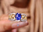 14K GOLD 1.67 CTW VIVID BLUE NATURAL SAPPHIRE & DIAMOND RING