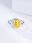 GIA CERTIFIED 14K GOLD 1.49 CTW NATURAL YELLOW DIAMOND & DIAMOND RING