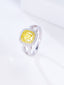 GIA CERTIFIED 14K GOLD 1.49 CTW NATURAL YELLOW DIAMOND & DIAMOND RING