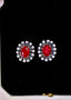 14K GOLD 2.43 CTW VIVID RED NATURAL RUBY & DIAMOND EARRINGS