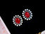 14K GOLD 2.43 CTW VIVID RED NATURAL RUBY & DIAMOND EARRINGS