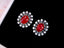 14K GOLD 2.43 CTW VIVID RED NATURAL RUBY & DIAMOND EARRINGS