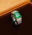 14K GOLD 2.70 CT VIVID GREEN NATURAL EMERALD & DIAMOND RING