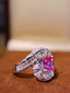 14K GOLD 3.23 CTW NATURAL PADPARADSCHA SAPPHIRE & DIAMOND RING