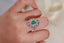 14K GOLD 1.70 CTW VIVID GREEN NATURAL EMERALD & DIAMOND RING