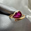 14K GOLD 1.5 CT NATURAL TOURMALINE & DIAMOND RING