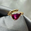 14K GOLD 1.5 CT NATURAL TOURMALINE & DIAMOND RING