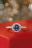 14K GOLD 1.10 CTW NATURAL TANZANITE & DIAMOND RING