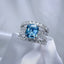 14K GOLD 4.12 CTW NATURAL AQUAMARINE & DIAMOND RING