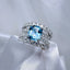 14K GOLD 4.12 CTW NATURAL AQUAMARINE & DIAMOND RING