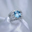 14K GOLD 4.12 CTW NATURAL AQUAMARINE & DIAMOND RING