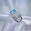 14K GOLD 4.12 CTW NATURAL AQUAMARINE & DIAMOND RING