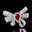 14K GOLD 3.19 CTW NATURAL RUBY & DIAMOND BROOCH