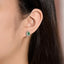 14K GOLD 0.83 CTW VIVID GREEN NATURAL EMERALD & DIAMOND EARRINGS