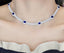 14K GOLD 15.81 CTW NATURAL SAPPHIRE & DIAMOND NECKLACE