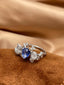 14K GOLD 2.64 CTW VIVID BLUE NATURAL SAPPHIRE & DIAMOND RING