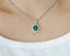 14K GOLD 2.68 CTW VIVID GREEN NATURAL EMERALD & DIAMOND PENDANT