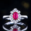 14K GOLD 0.97 CTW NATURAL RUBY & DIAMOND RING