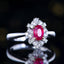 14K GOLD 0.97 CTW NATURAL RUBY & DIAMOND RING