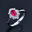 14K GOLD 0.97 CTW NATURAL RUBY & DIAMOND RING