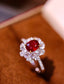 14K GOLD 1.62 CTW NATURAL RUBY & DIAMOND RING