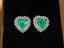 14K GOLD 2.07 CTW VIVID GREEN NATURAL EMERALD & DIAMOND EARRINGS