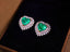 14K GOLD 2.07 CTW VIVID GREEN NATURAL EMERALD & DIAMOND EARRINGS