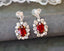 14K GOLD 3.23 CTW NATURAL RUBY & DIAMOND EARRINGS