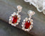 14K GOLD 3.23 CTW NATURAL RUBY & DIAMOND EARRINGS