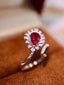 14K GOLD 0.98 CTW NATURAL RUBY & DIAMOND RING