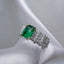 14K GOLD 1.78 CTW VIVID GREEN NATURAL EMERALD & DIAMOND RING