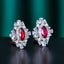 14K GOLD 1.75 CTW NATURAL RUBY & DIAMOND EARRINGS