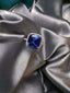 14K GOLD 4.57 CT NATURAL TANZANITE & DIAMOND RING