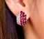 14K GOLD 7.55 CTW NATURAL RUBY & DIAMOND EARRINGS