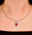 14K GOLD 1.70 CTW NATURAL RUBY & DIAMOND PENDANT