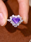 14K GOLD 2.61 CTW NATURAL SAPPHIRE & DIAMOND RING