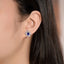 14K GOLD 1.36 CTW NATURAL SAPPHIRE & DIAMOND EARRINGS