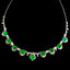 14K GOLD 23.6 CT VIVID GREEN NATURAL EMERALD NECKLACE