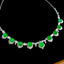 14K GOLD 23.6 CT VIVID GREEN NATURAL EMERALD NECKLACE