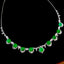 14K GOLD 23.6 CT VIVID GREEN NATURAL EMERALD NECKLACE