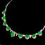 14K GOLD 23.6 CT VIVID GREEN NATURAL EMERALD NECKLACE