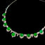 14K GOLD 23.6 CT VIVID GREEN NATURAL EMERALD NECKLACE