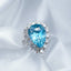 14K GOLD 8.08 CTW NATURAL AQUAMARINE & DIAMOND RING/PENDANT