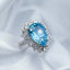 14K GOLD 8.08 CTW NATURAL AQUAMARINE & DIAMOND RING/PENDANT