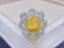 14K GOLD 1.75 CTW NATURAL YELLOW DIAMOND & DIAMOND RING