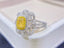 14K GOLD 1.75 CTW NATURAL YELLOW DIAMOND & DIAMOND RING