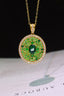 14K GOLD 1.2 CTW NATURAL TOURMALINE & DIAMOND PENDANT