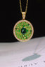 14K GOLD 1.2 CTW NATURAL TOURMALINE & DIAMOND PENDANT