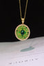 14K GOLD 1.2 CTW NATURAL TOURMALINE & DIAMOND PENDANT